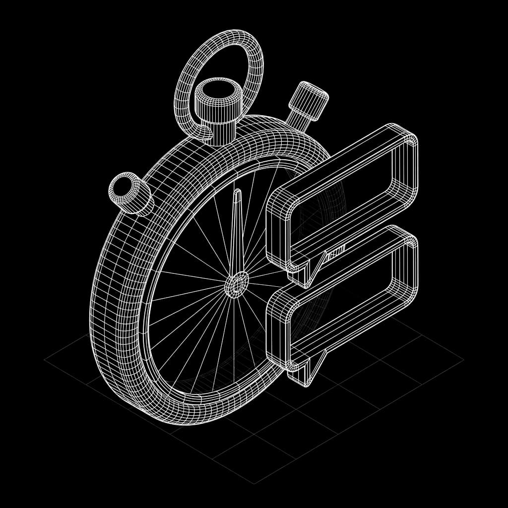 Isometric wireframe icon for Per-Turn Latency