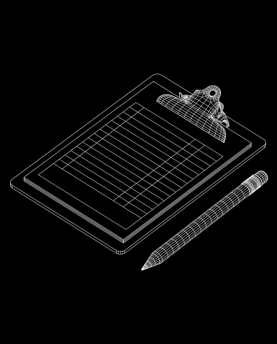 Isometric wireframe icon for Prescription Refills