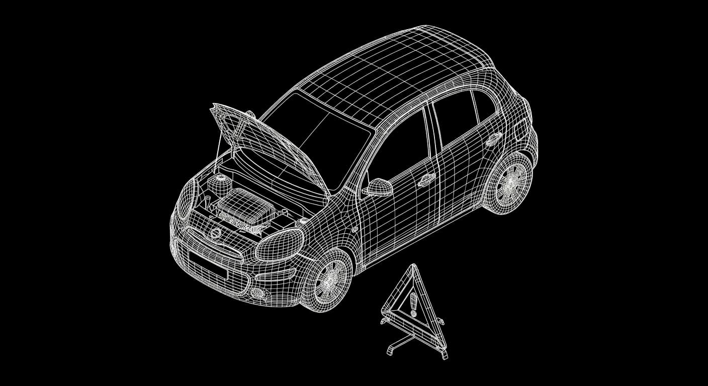 Isometric wireframe icon for Driver Check-In