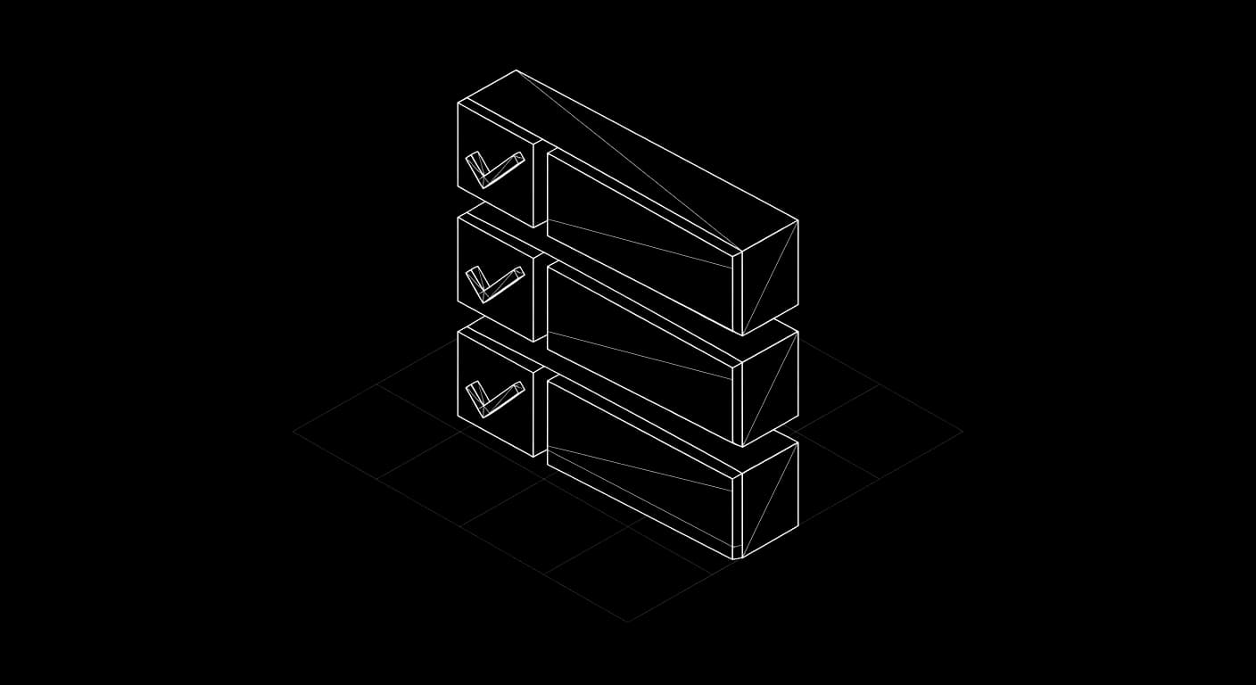 Isometric wireframe icon for Consistent qualification